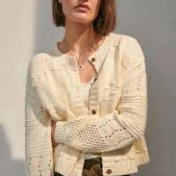 Pilcro Cream Button-Up Cardigan EUC - Picture 10 of 10